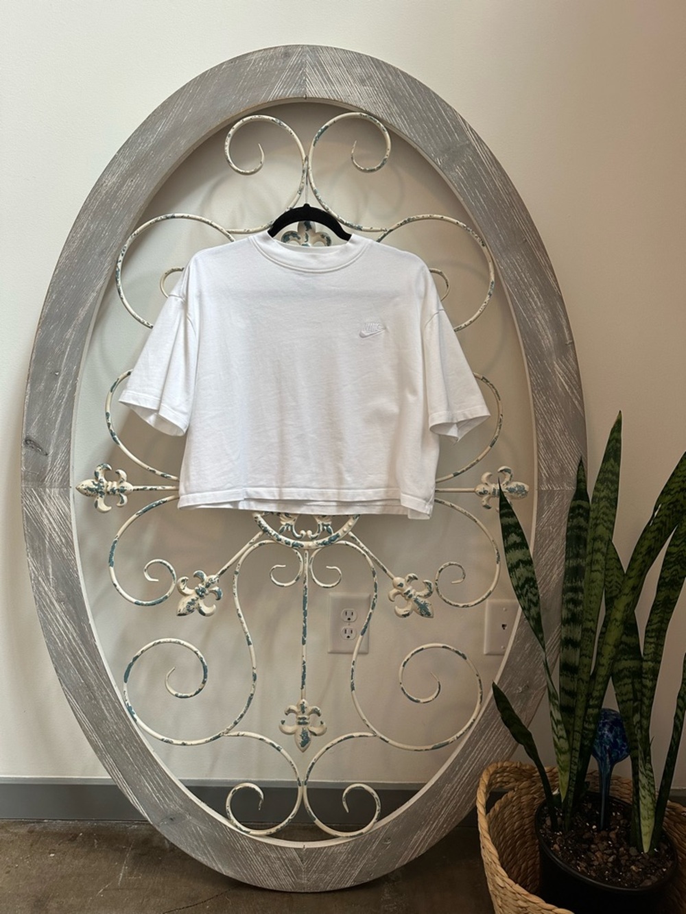 Nike White Crop Tee